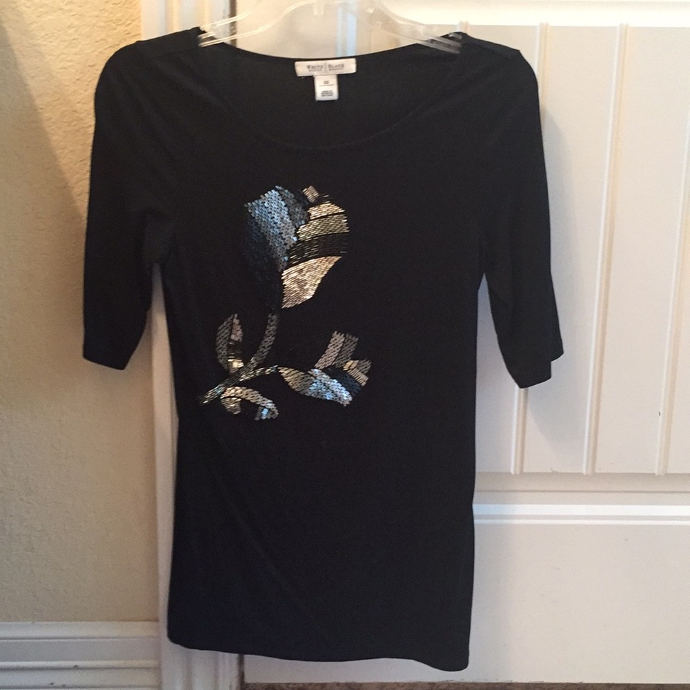 Black and Sequined Blouse